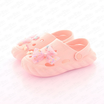 Шлепанцы Pasito пляжные с бантиком розовые - фото 360