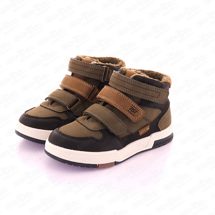 Ботинки Pasito утепленные на липучках хаки - фото 360