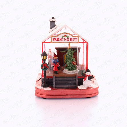 Сувенир новогодний Дом Деда Мороза с подсветкой и звуковыми эффектами 17,5см - фото 360