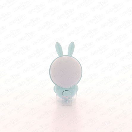 Ночник Зайчик включается в розетку голубой - фото 360
