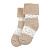 Носки Katamino теплые хлопковые с изображением узоров бежево-белые