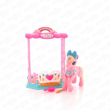 Набор игровой Lanson Toys Единорог розовый с подвижными частями тела с аксессуарами - фото 360
