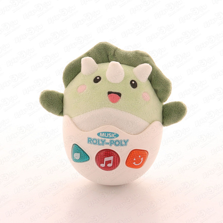 Игрушка музыкальная Lanson Toys неваляшка Динозавр плюшевая  - фото 360