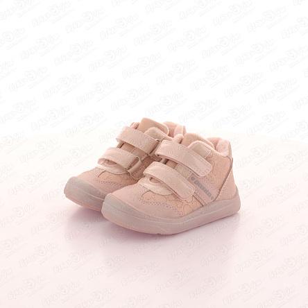  Ботинки Pasito утепленные ясельные на липучках нежно-розовые с бежевыми вставками   - фото 360