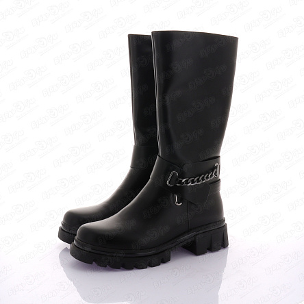 Сапоги Barbaris с цепочкой черные  - фото 360