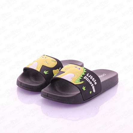 Шлепанцы пляжные Pasito Little Dinosaur синие - фото 360