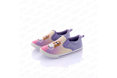 Кеды Pasito с рисунком девочка с сумкой сиреневые  - фото 360