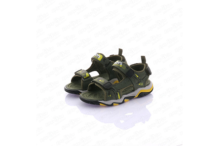 Сандалии Pasito Boys collection с абстрактным принтом с сеточкой с перфорацией хаки  - фото 360