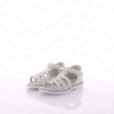 Сандалии Pasito открытые с узором плетение серебряные - фото 360