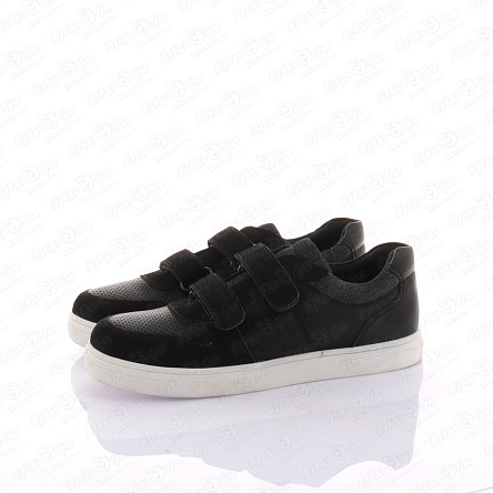 Туфли TIBURON с текстильными вставками на липучках черные - фото 360