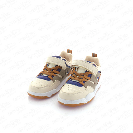 Полуботинки Pasito с серыми резиновыми вставками с перфорацией белые - фото 360