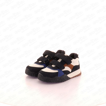 Полуботинки Pasito с синими и коричневыми волнами темно-синие - фото 360