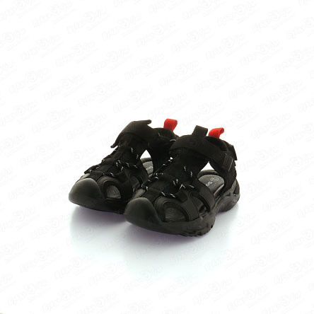 Сандалии Pasito с текстильным ремешком и декоративным шнурком черные - фото 360