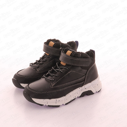 Ботинки демисезонные Pasito утепленные с контрастной отсрочкой черные - фото 360