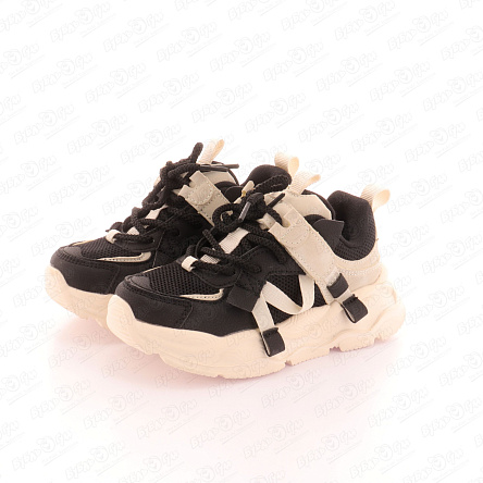 Кроссовки Pasito с черными вставками и черной сеткой белые - фото 360