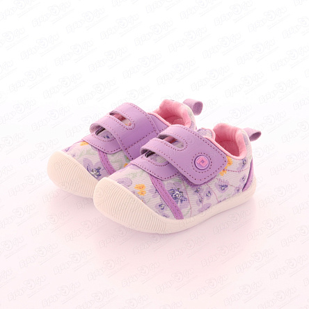 Кеды Pasito на широкой липучке принт цветы фиолетовые - фото 360