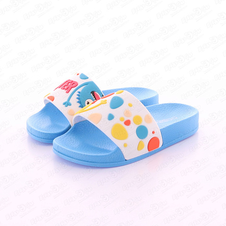 Шлепанцы пляжные Pasito Монстрики голубые - фото 360