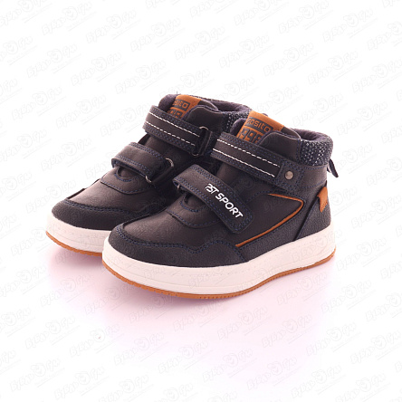 Ботинки Pasito утепленные на липучках с цветными акцентами синие - фото 360