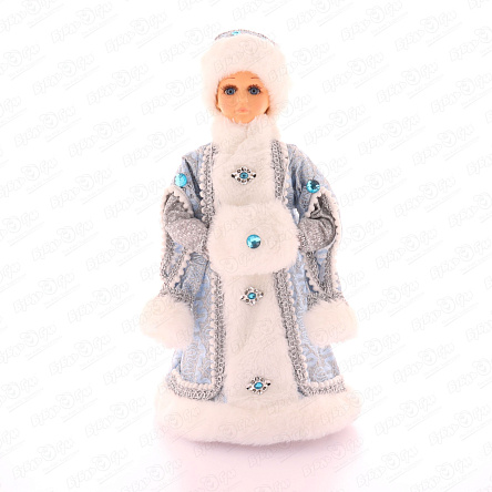 Фигура новогодняя Снегурочка в праздничном наряде со стразами разноцветная 40см - фото 360