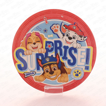 Набор тарелок Щенячий патруль одноразовый 6 шт 18 см  - фото 360
