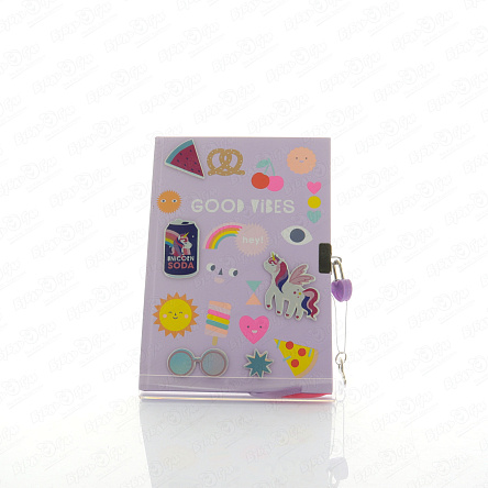 Блокнот с замком и ключами Радужный единорог - фото 360