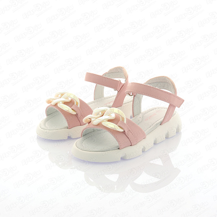 Сандалии Pasito с переливающимся плетением нежно-розовые - фото 360