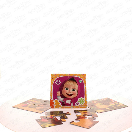 Пазл Step puzzle Маша и Медведь Полянка цветов двусторонние 16эл с 2лет - фото 360