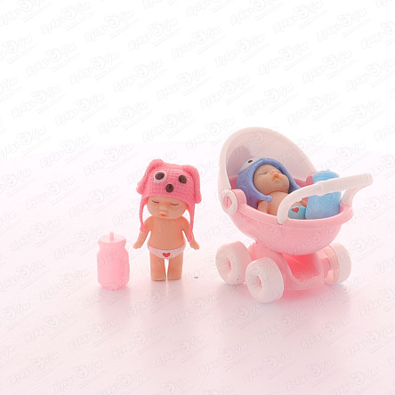 Пупсики-малютки Lanson Toys со съемной шапочкой в коляске в ассортименте с 3лет - фото 360