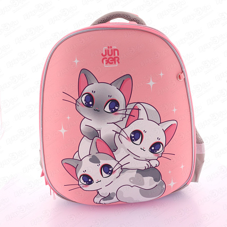 Ранец JUNGER корпусный Котята эргономичный для начальной школы - фото 360