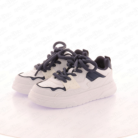 Кроссовки TIBURON с волнистыми элементами с перфорацией белые - фото 360