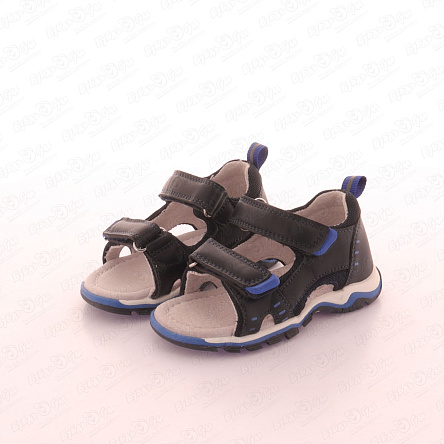 Сандалии Pasito ясельные на липучке темно-синие - фото 360