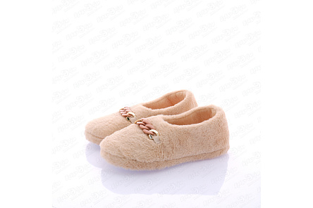 Тапочки Barbaris домашние с цепью бежевые - фото 360