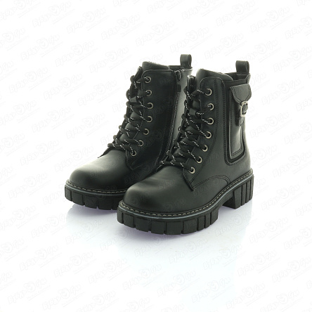 Ботинки Barbaris утепленные на молнии с карманом черные - фото 360