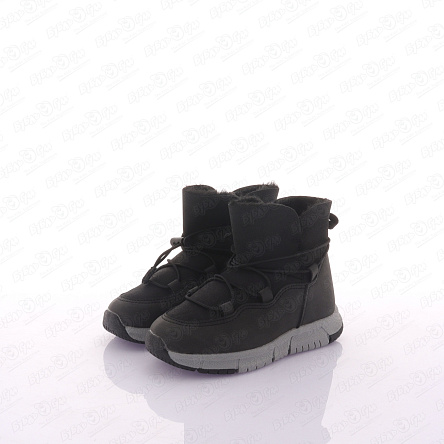 Ботинки Pasito утепленные с перекрещивающимися шнурками и фиксатором черные - фото 360