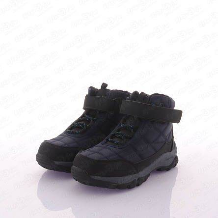 Ботинки TIBURON утепленные с черными элементами и двойной строчкой темно-синие - фото 360