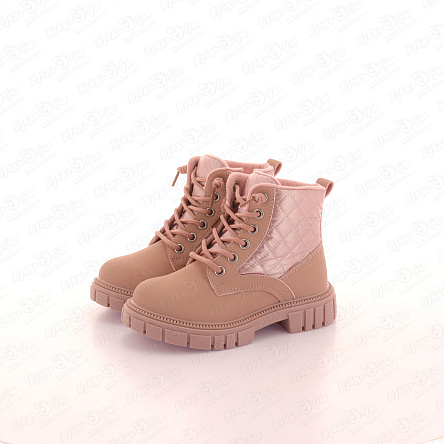 Ботинки Pasito со стегаными элементами матовые розовые - фото 360