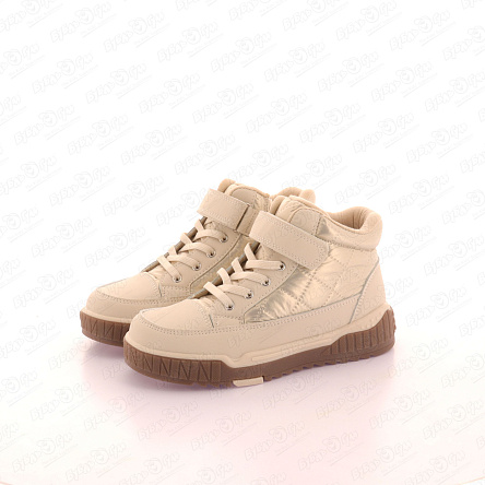 Ботинки Pasito со стегаными элементами на липучке бежевые - фото 360