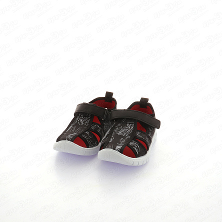 Сандалии Pasito с абстрактными рисунками и надписями черные - фото 360