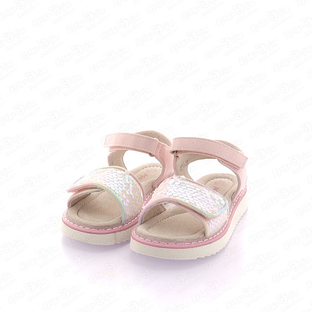 Сандалии Pasito с перламутровыми пайетками розовые - фото 360