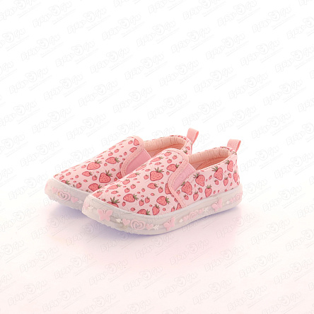 Кеды Pasito с принтом клубничка розовые - фото 360