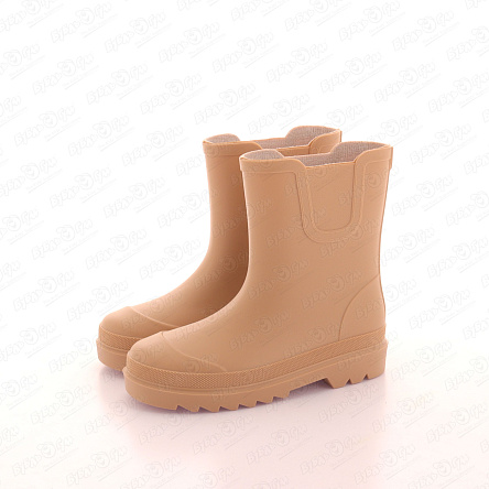 Сапоги водонепроницаемые Pasito однотонные бежевые - фото 360