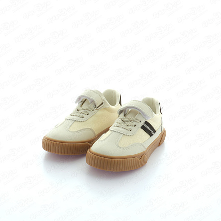 Полуботинки Pasito с двойной фиксацией и коричневой подошвой бежевые - фото 360