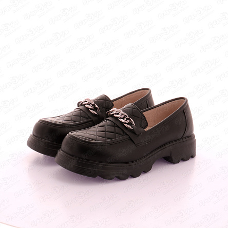 Туфли Barbaris с декором звенья цепи на платформе черные - фото 360