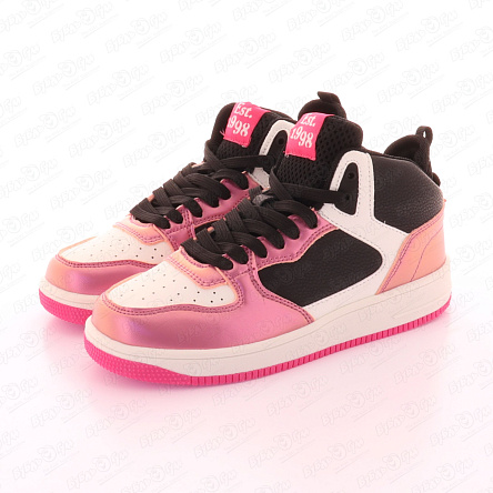 Ботинки PASITO с яркими розовыми элементами бело-черные - фото 360