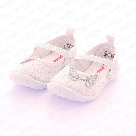 Туфли Pasito с серебряными блестящими крылышками белые - фото 360