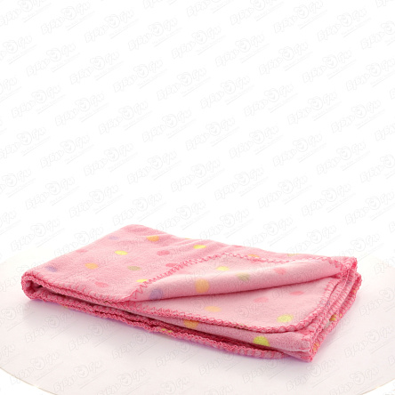 Плед Lanson Kids флисовый в горошек розовый 76х102см - фото 360