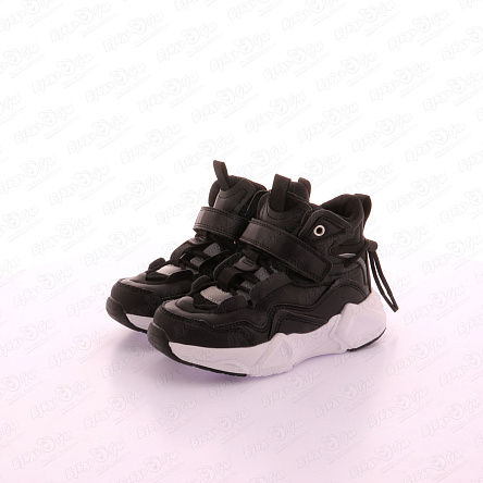 Ботинки Pasito с текстильными деталями с декоративными люверсами черные - фото 360