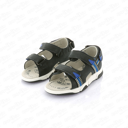 Сандалии Pasito открытые на липучке темно-синие - фото 360