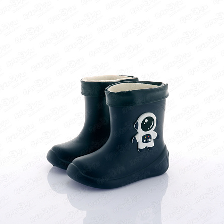 Сапоги Pasito водонепроницаемые с изображением космонавта темно-синие - фото 360