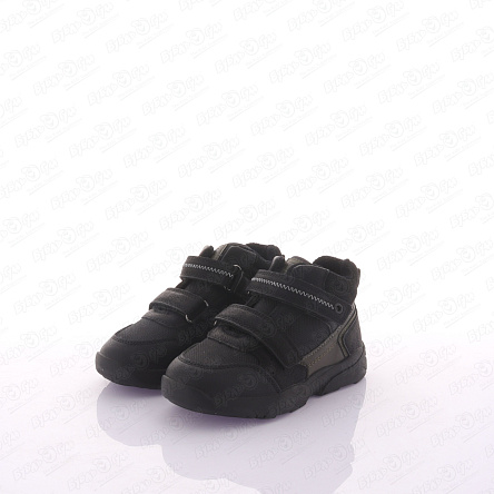 Ботинки Pasito утепленные на двойной липучке с зигзагообразной строчкой черные - фото 360